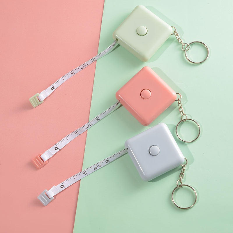 Sewing Recycle - ตลับเมตรขนาดเล็กแบบพกพา สำหรับนักเรียน ทำจากหนังนิ่ม วัดได้สามแบบ ใช้สำหรับเสื้อผ้า รีไซเคิลอัตโนมัติ