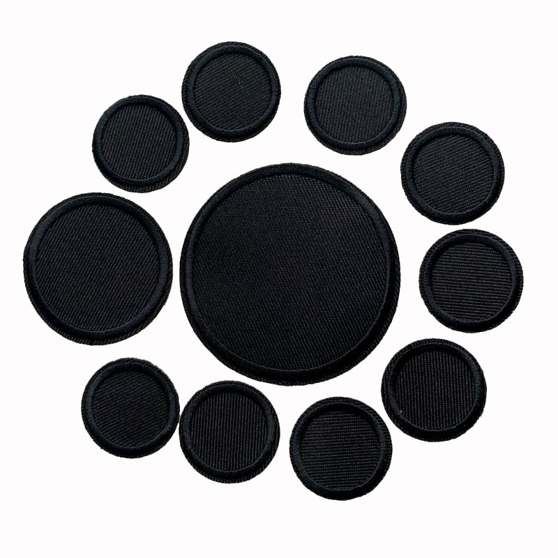 Velcro Sew On - 5 ชิ้นสีดํารอบแพทช์สําหรับเสื้อผ้าเหล็กบนแพทช์ปักสติกเกอร์ Applique DIY ป้ายตกแต่ง 2.5