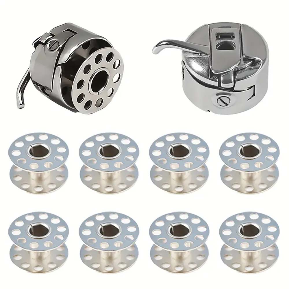 Textile Sewing Kit - Bobbin Case และ Bobbins โลหะสําหรับ Brother