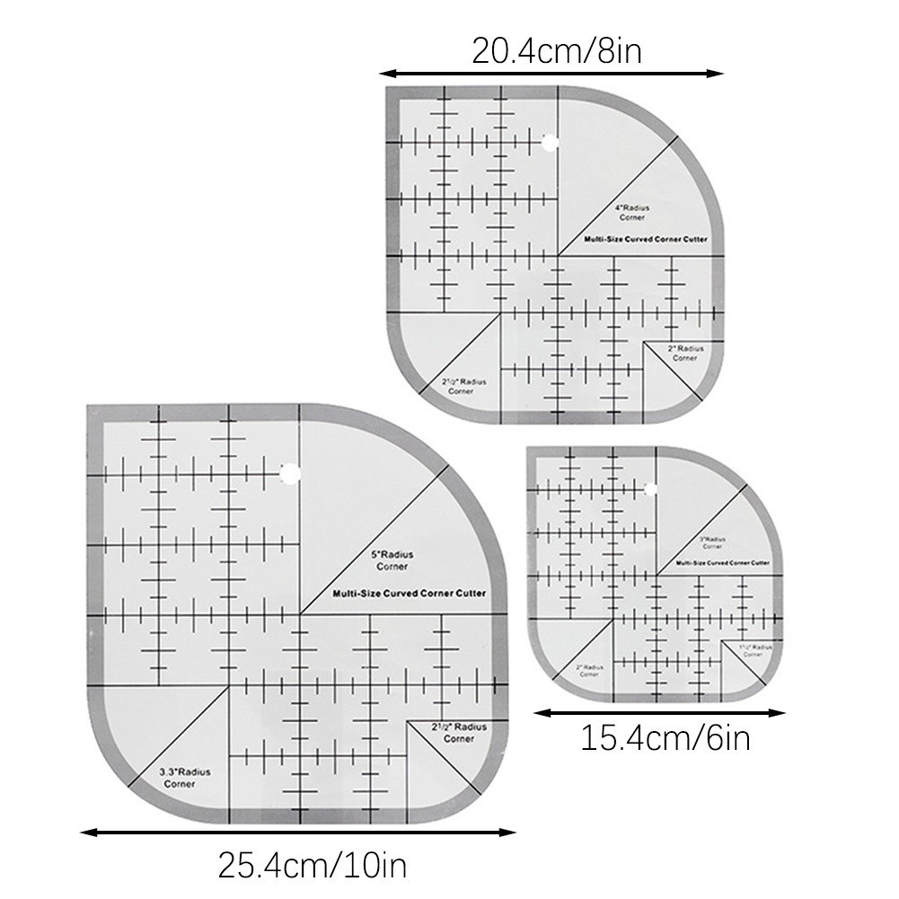 ไม้บรรทัดตัดมุมโค้งกันลื่น ไม้ - Quilting Ruler Square บทวิจารณ์และราคา