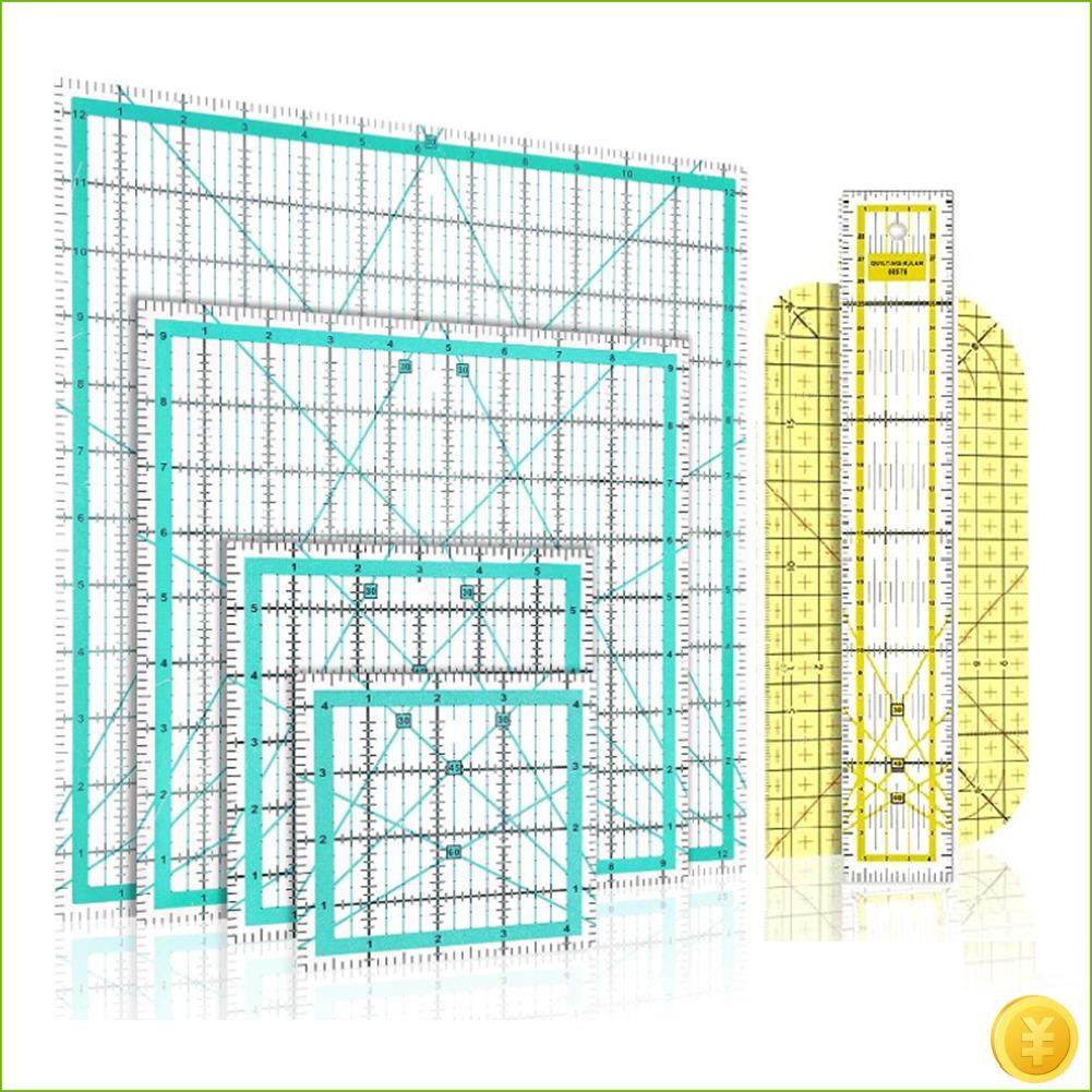 ไม้บรรทัดควิลท์ 6 ชิ้น ไม้บรรท - Quilting Ruler Square บทวิจารณ์และราคา
