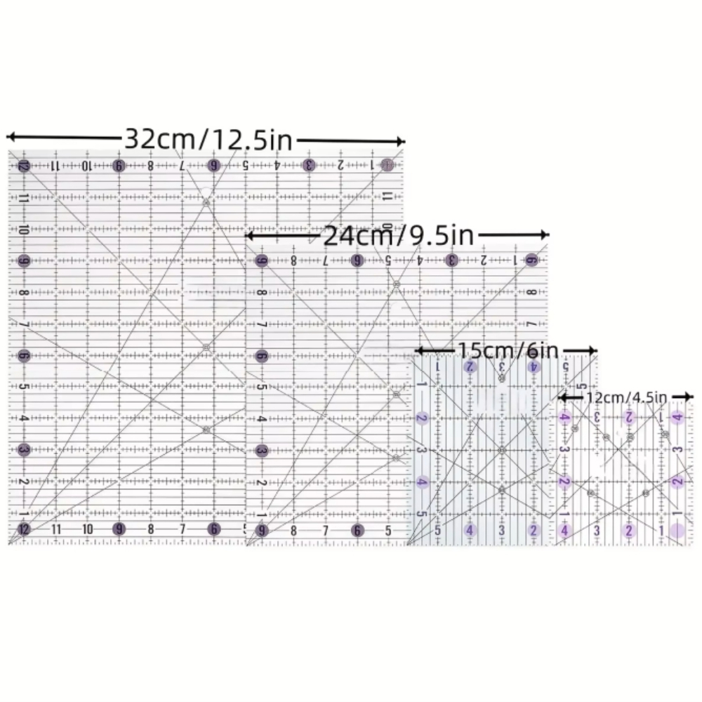 ชุดไม้บรรทัดอะคริลิกทรงสี่เหลี - Quilting Ruler Square บทวิจารณ์และราคา