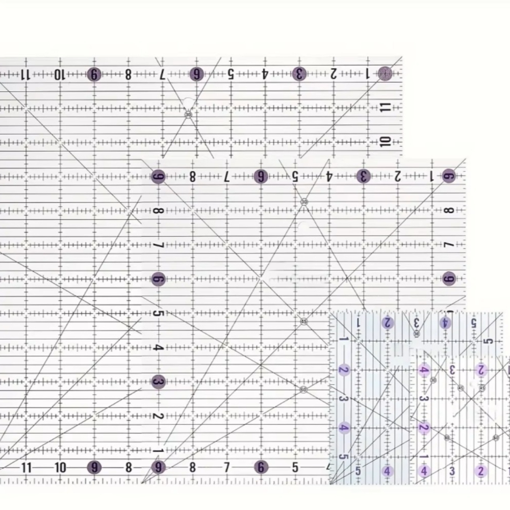 ชุดไม้บรรทัดอะคริลิกทรงสี่เหลี - Quilting Ruler Square บทวิจารณ์และราคา