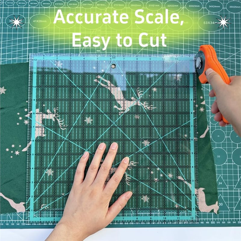 A25F-บลู ไม้บรรทัดวัดคอเสื้อ 7 - Quilting Ruler Square บทวิจารณ์และราคา