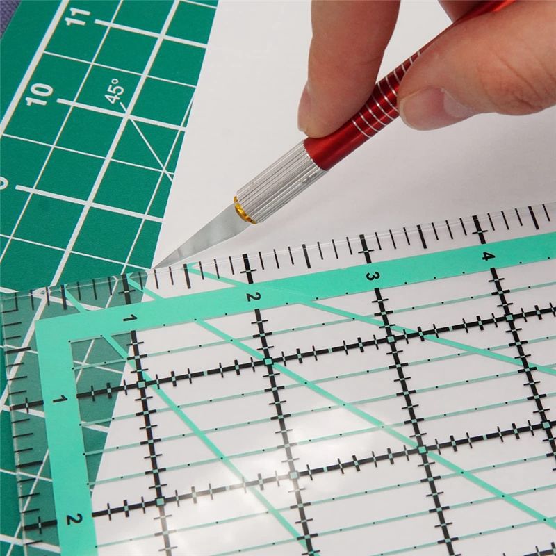 J1UL1N 4PCS ไม้บรรทัดควิลท์ทรง - Quilting Ruler Square บทวิจารณ์และราคา