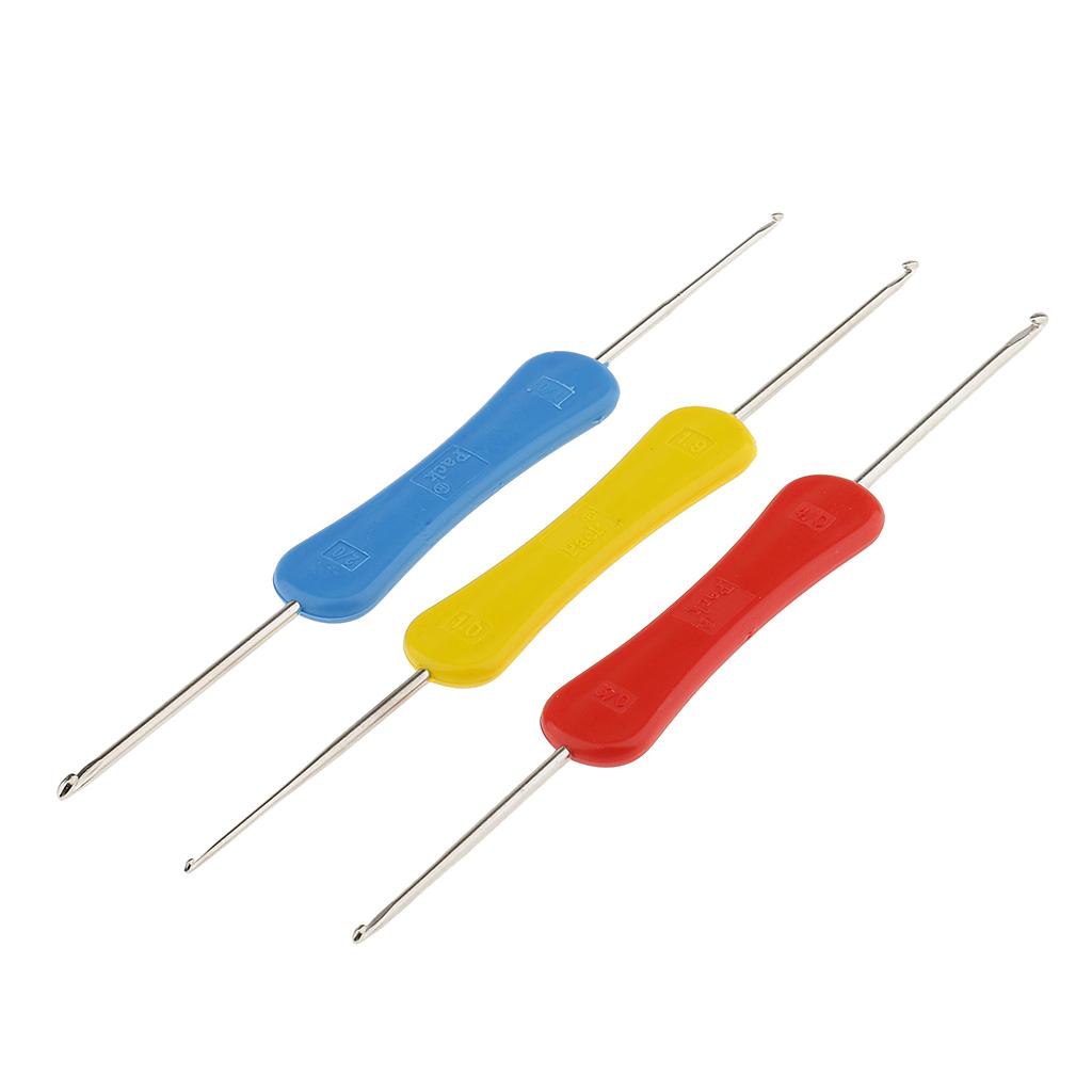 3 ผสม Double Ended Grip โครเชต - Textile Sewing Kit บทวิจารณ์และราคา