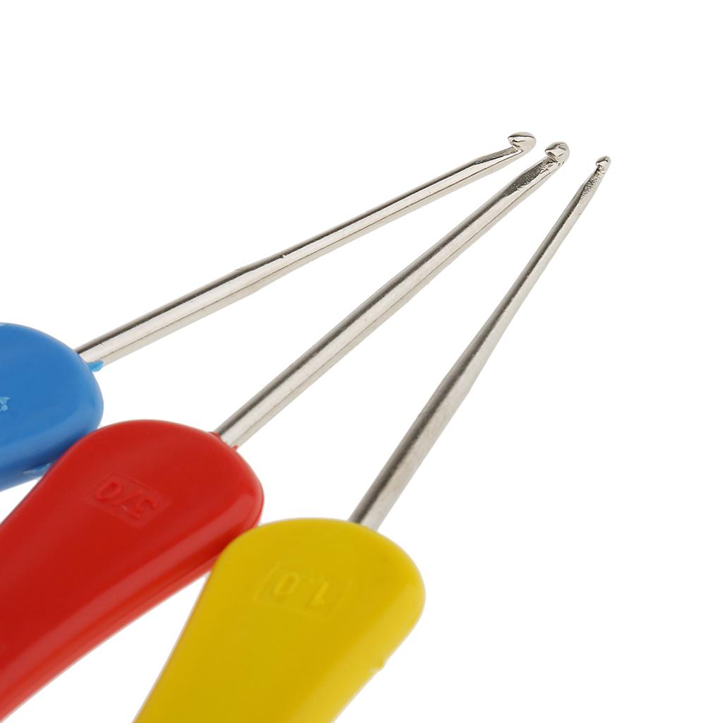 3 ผสม Double Ended Grip โครเชต - Textile Sewing Kit บทวิจารณ์และราคา