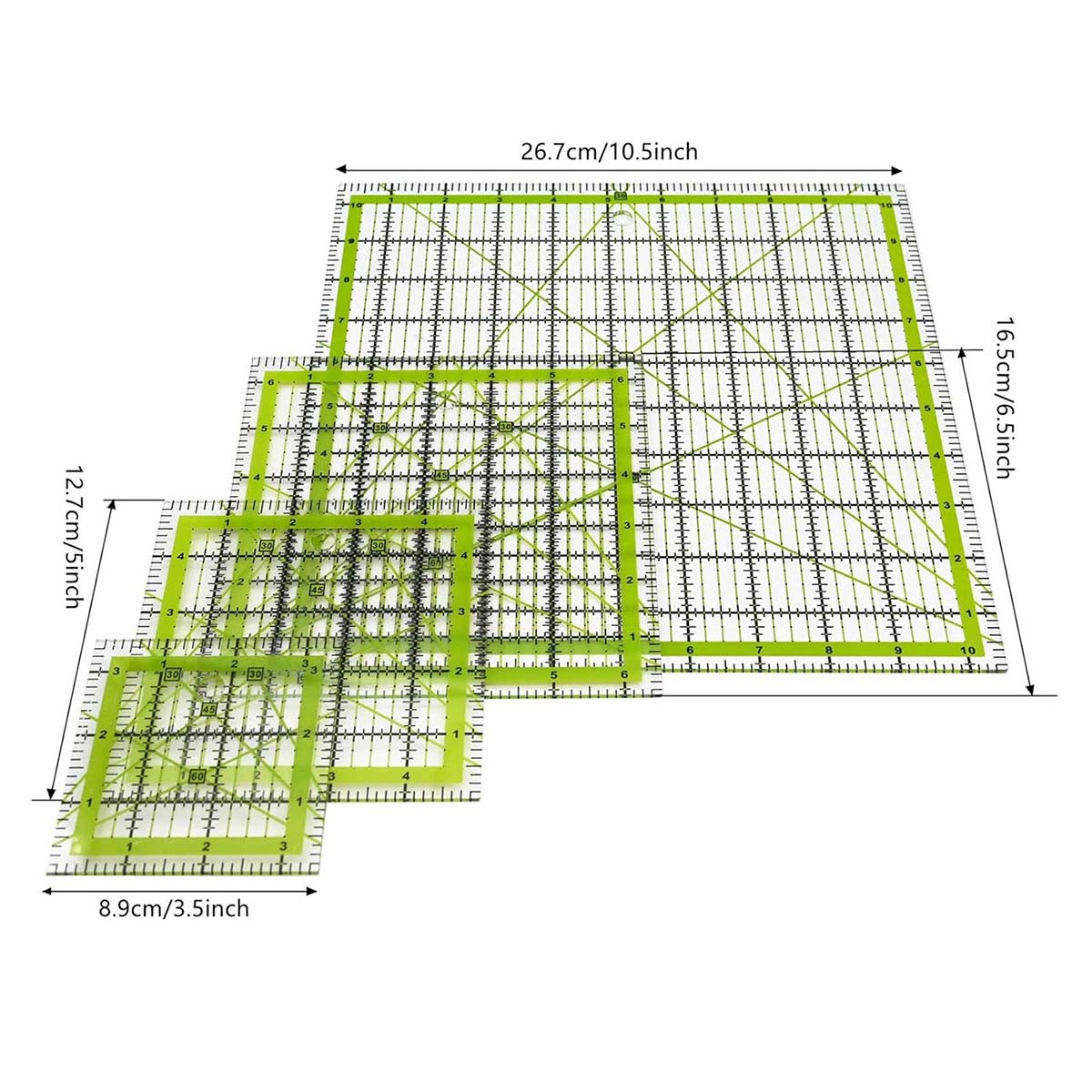 ชุดไม้บรรทัดอะคริลิคทรงสี่เหลี - Quilting Ruler Square บทวิจารณ์และราคา