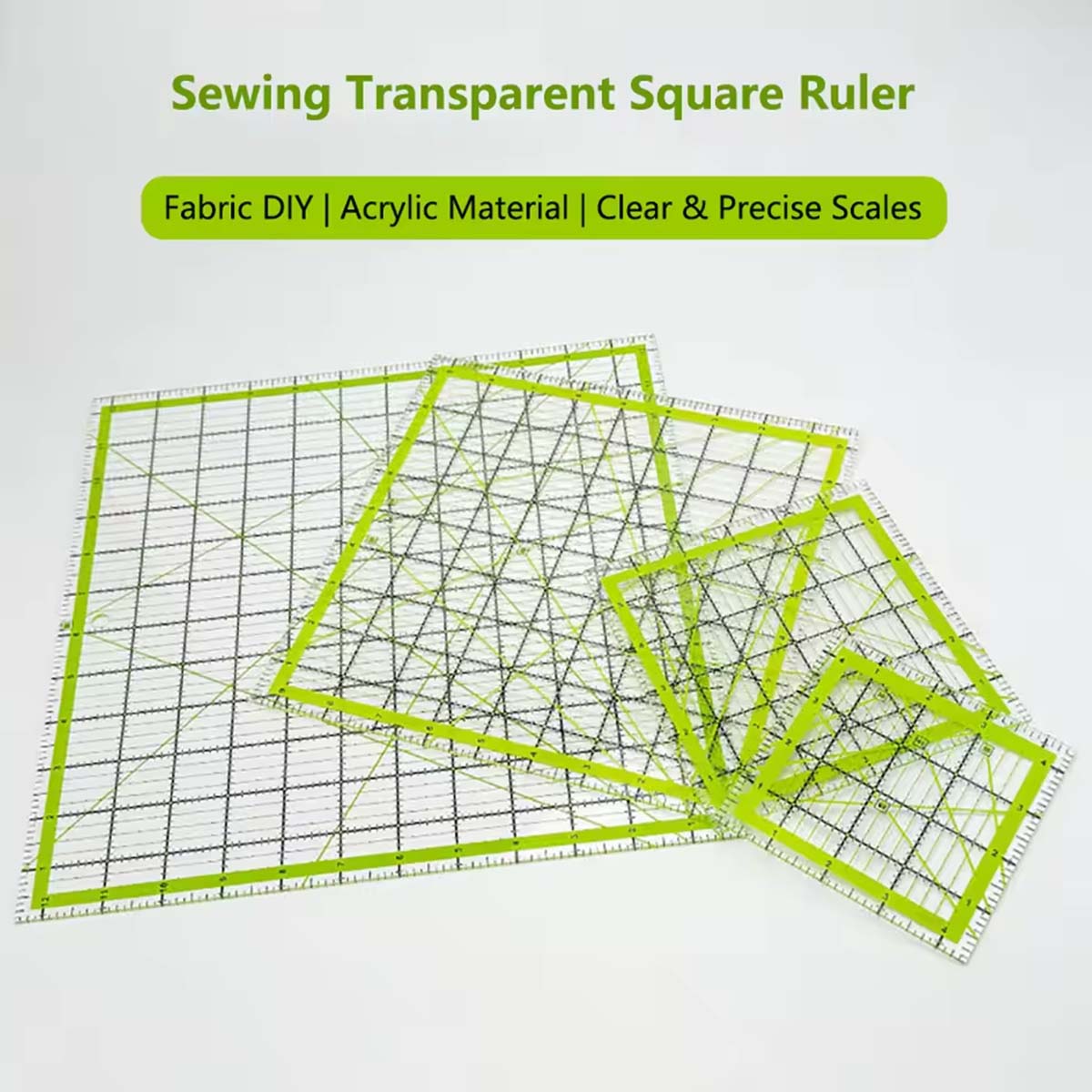 ชุดไม้บรรทัดอะคริลิคทรงสี่เหลี - Quilting Ruler Square บทวิจารณ์และราคา