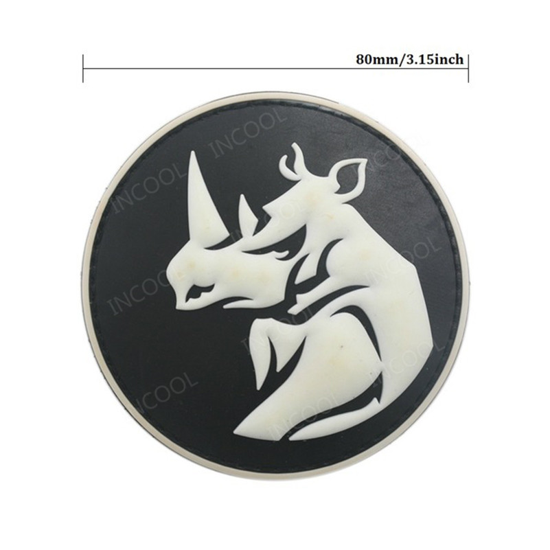 หัวแรด PVC Patch ยุทธวิธี Hook - Velcro Sew On บทวิจารณ์และราคา